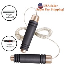 DH Jump Rope Adjustable Extra Weight Adjustable Length Premium Speed Ste... - $11.86