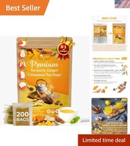 Handcrafted Turmeric, Ginger &amp; Cinnamon Herbal Tea - No Sugar, Caffeine,... - $51.00