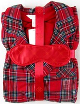 NWT Charter Club Womens Classic Red Plaid Flannel Pajamas Pajama Set, $45, Small - £18.06 GBP