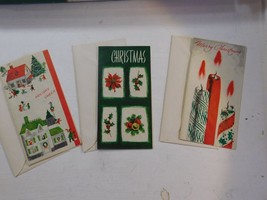 Christmas Cards - Vintage lot 218  3 cards in lot - envelopes included - £4.58 GBP