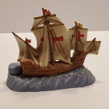 Vintage Santa Maria Sailboat figurine @1992 Foss Company - $18.00