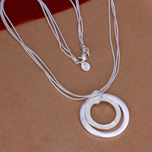 New Pretty Fashion Silver wedding women 925 Chain Charm cute Necklace Je... - $8.60