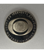 1974Austria 50Schilling Silver Coin Austrian Broadcasting Television Ann... - $42.08