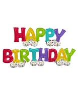 Happy Birthday Balloons Yard Display Balloons JUMBO Outdoor 17 feet W x ... - $39.59