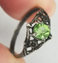 antique sterling silver & peridot ring size 6 "STERLING" old 925 ESTATE ... - $29.99 antique sterling silver & peridot ring size 6 "STERLING" old 925 ESTATE ... - $29.99