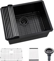 Black Stainless Steel Undermount Laundry Sink-Hovheir 24x19x12 Deep Unde... - €106,13 EUR