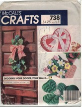 McCall&#39;s 738 9168 Seasonal Holiday Door &amp; Wall Decor Craft Pattern Chris... - £6.93 GBP