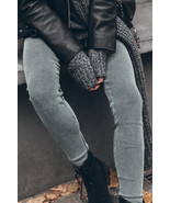 Dark Grey Vintage Wash Ribbed Leggings - $18.99