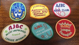 Vtg AJBC American Junior Bowling Congress Patches 6 Splits In Row! I Bea... - $11.21