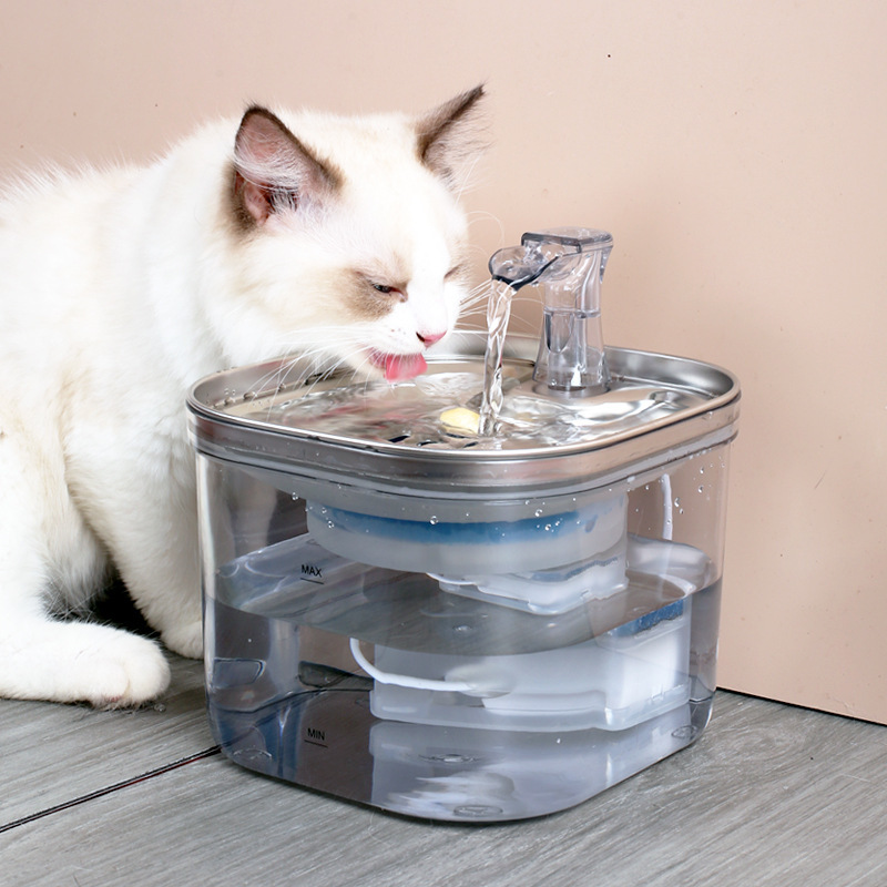 Water Dispenser for Cat Dog Stainless Steel Automatic Circulation Pet Fo... - $13.90+