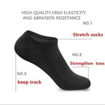 3 Pairs Mens Womens Ankle Socks Sport Cotton Crew Socks Low Cut Invisible black - £10.38 GBP