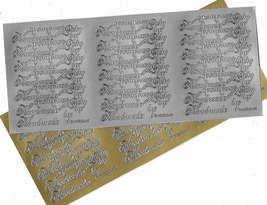Peel Off Sticker Sheet. Handmade. Choice Of Colour - $1.49