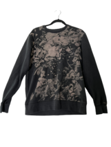GLOBE United By Fate Womens Sweatshirt Black Floral Print Pullover Size M - $11.51