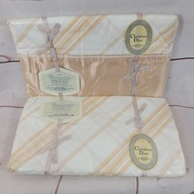 Vintage Christian Dior Wamsutta Supercale Plus Peach Twin Flat &amp; Fitted Sheets - £46.70 GBP