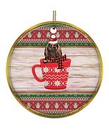 Cute Bloodhound Dog In Cup Ornament Gift Pine Tree Decor Hanging, Funny ... - £15.44 GBP