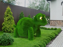 Outdoor Cartoon Turtle Topiary Green Figures Covered in Artificial Grass Landsca - £1,494.51 GBP