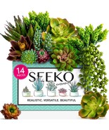 Seeko Artificial Succulents -14 Pack- Premium Succulent Plants Artificial - - $57.81 CAD
