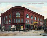 Masonic Temple Street View St Joseph Missouri MO 1911 DB Postcard Q4 - £5.41 GBP