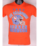 Vtg Denver Broncos AFC Champions 1987 Shirt-Orange Blue-S-NFL Football-O... - £26.86 GBP