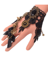 Steampunk Gears Bracelet | Wrist Cuff Bowknot Ring Gothic Fingerless Glo... - $39.75 CAD