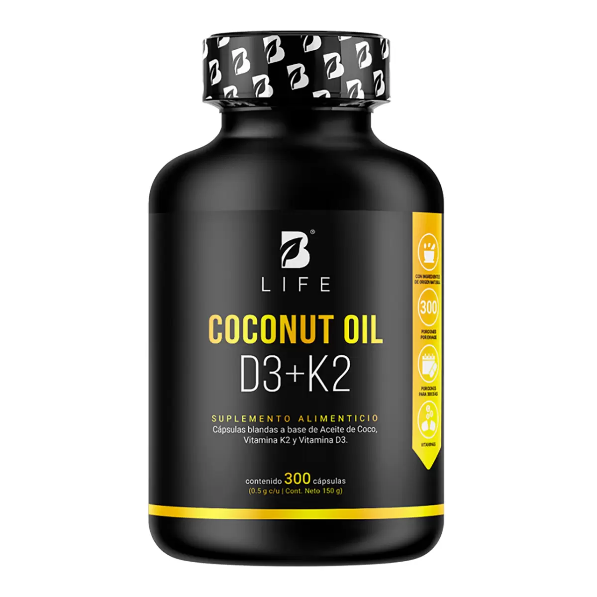 B Life Coconut Oil D3 + K2 — 300 Softgels — Vitamin D3 &amp; K2 in Coconut O... - $69.99