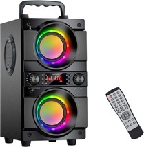 Bluetooth Speaker, 60W (80W Peak) Portable Wireless Speaker with LED Colorful - £83.12 GBP