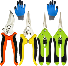 Pruning Shears, 5 Pack Garden Shears with Gardening Gloves, Clippers Han... - $13.13