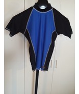 L.L.BEAN KIDS SS ATHLETIC TOP-XL-BLUE/BLACK-BARELY WORN-NYLON/LYCRA-GREAT - $4.99