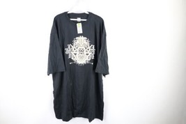 NOS Vintage 90s Marithe Francois Girbaud Mens 2XL Baggy Glitter T-Shirt Black - £50.64 GBP