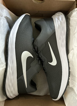 NEW Nike Men’s Revolution 6 Running Shoes Size 10.5 Iron Gray/White/Smoke Gray - £47.36 GBP