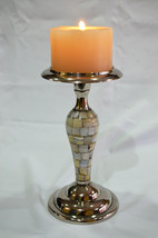 8&quot; Mother of Pearl Votive Tealight Candle Holders Centerpieces Candelabra Gift. - £32.16 GBP