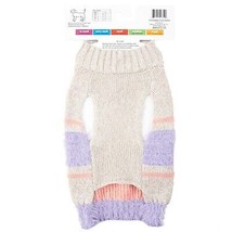 Walmart Brand Dog Sweater Adorbs MEDIUM Oatmeal and Lavender Colors New - £9.30 GBP