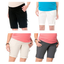NWT Oh Baby by Motherhood Poplin Bermuda Shorts Maternity S-XL in 4 Colors - £23.53 GBP
