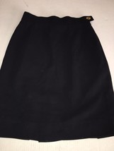 Escada Women&#39;s Skirt Margaretha Ley Navy Blue Wool Skirt Size Eu 34 US 4 - £77.53 GBP