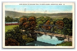 Mohawk Trail Entrance Greenfield Massachusetts MA WB Postcard U13 - $1.73