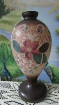 Compatible with Antique Hand Painted Austria Opaline VASE Multicolor Floral/Cove - £121.33 GBP