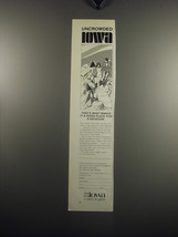 1972 Iowa Tourism Ad - Uncrowded Iowa That&#39;s what makes it a good place - £14.58 GBP