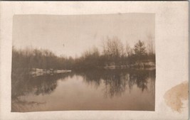 RPPC Scene on the Lake Snow on the Banks c1909 Postcard Z23 - £6.92 GBP