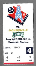 1998 Tennessee Oilers (Titans) Vs Jacksonville Jaguars Football Game Ticket Stub - £11.60 GBP