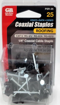 Gardner Bender 25-Pack 1/4-in Plastic Low-Voltage Coaxial Cable Staples - £6.38 GBP