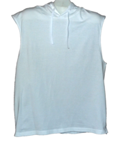 Xios Men’s White Hoody Sleeveless T-Shirt Cotton Sz 2XL  NEW - £13.13 GBP