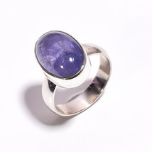 925 Sterling Silver Natural Tanzanite Ring Gemstone Solid Silver Engagement Ring - £19.39 GBP