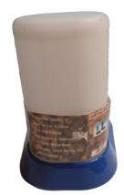 Lixit Dog Dry Food Feeder 2 Pound Capacity Indoor Outdoor Doggie Diner Blue Wht. - £10.96 GBP