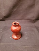 Vintage Hand Turned Hand Crafted California Redwood Burl Wood Bud Vase 3.5” - £7.58 GBP