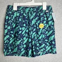 Sharks and Coral Reef Boy&#39;s Swim trunks NWT Size L 12/14 Green Blue Cat &amp; Jack - £6.65 GBP
