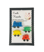 Candle Keepsakes Set of 4 Blue Yellow Green Red Train Collectable Candle... - $15.04 CAD