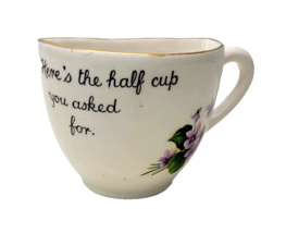 Vintage Novelty Mug Cup Here&#39;s The Half Cup You Asked For Stratford On Avon - $14.99
