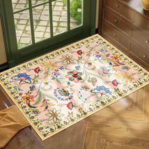 Door Mat Indoor Entryway Rug - 2&#39; X 3&#39; Machine Washable Small Rug, Non-Slip Faux - £29.50 GBP