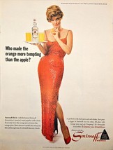 SMIRNOFF VODKA - Orange Apple Red Dress Waitress-1964 Vintage Print Ad - $11.73