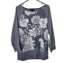 Alyx Sweatshirt Floral Lightweight Gray Womens Large - $8.60